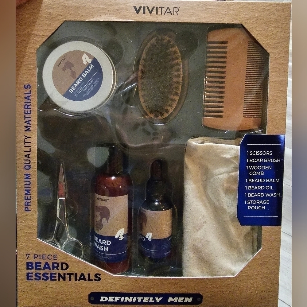 Vivitar 7 Piece Beard Essentials Grooming Kit